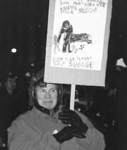 'Gör fler plakat i hela Sverige' - från bussförarnas demonstration i Stockholm