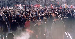 80 000 samlades på Norra Bantorget i Stockholm 15 feburari