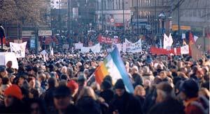 Norra Bantorget och Vasagatan i Stockholm var packade med demonstranter