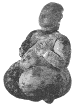 Kvinnostatyett från Catal Höyük i Anatolien